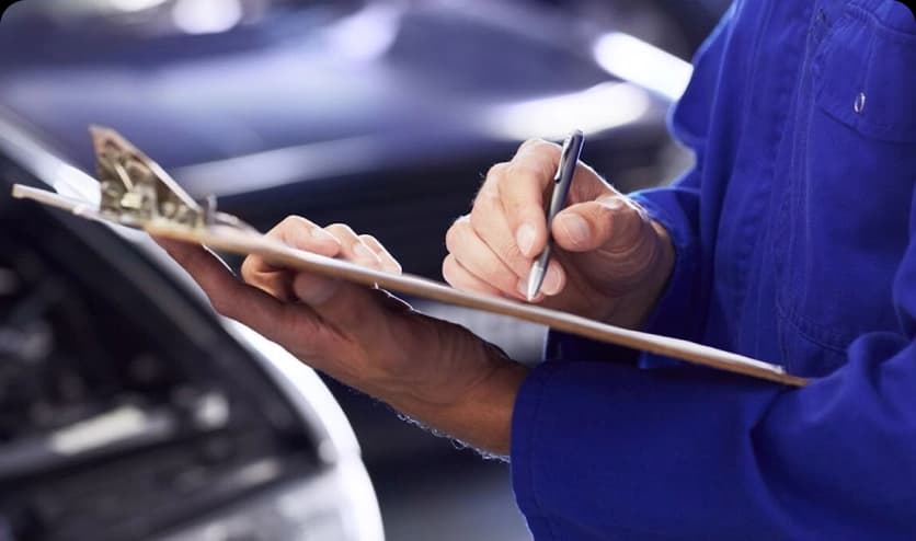 conducting vehicle inspection conducting vehicle inspection